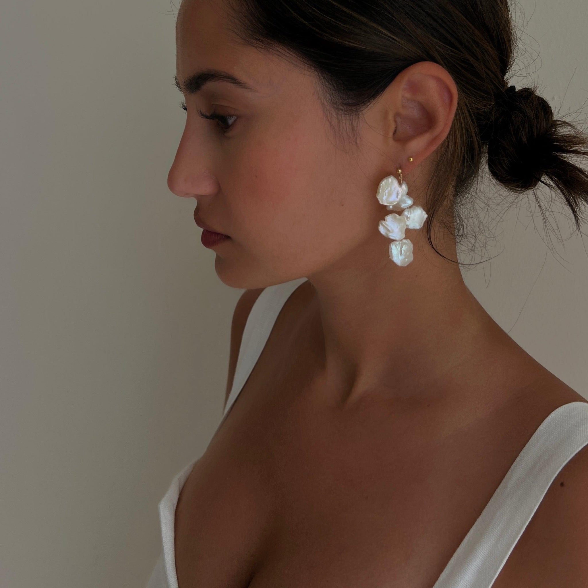 Chunky Pearl Statement Earrings