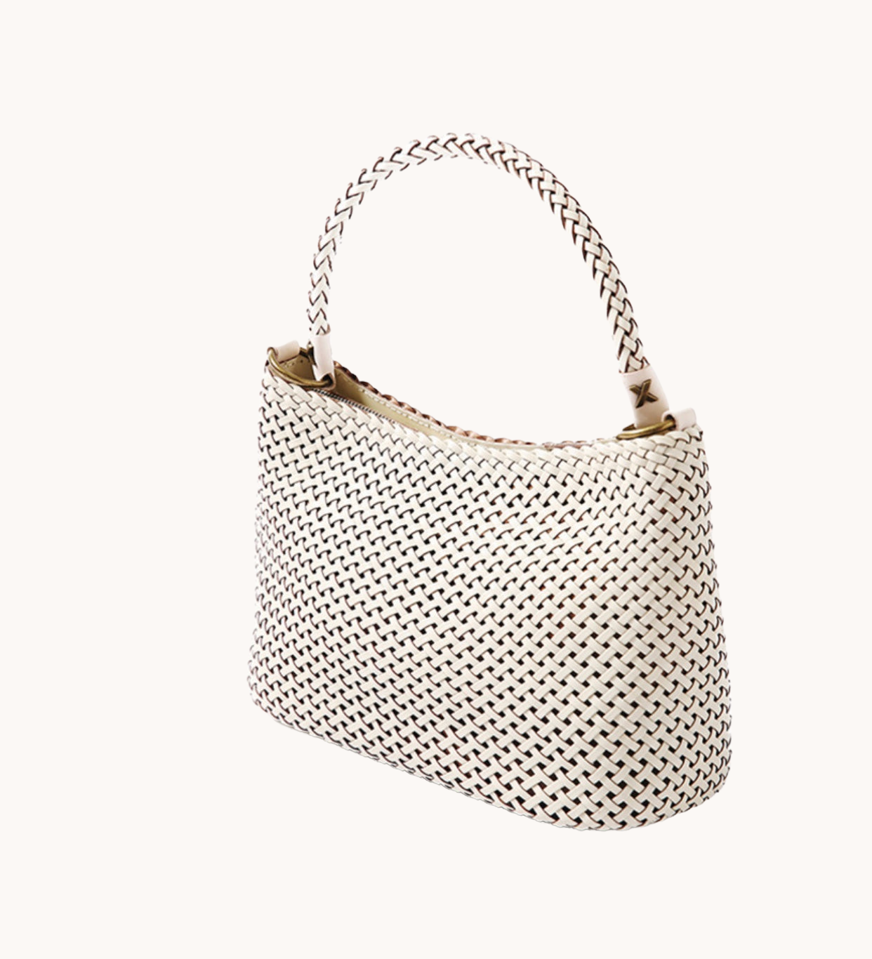 Handmade Knitted Leather Hobo Bag